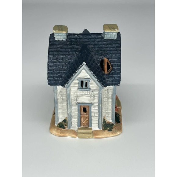 Haunted House Porcelain Halloween Village Ghost Pumpkin - Picture 1 of 8